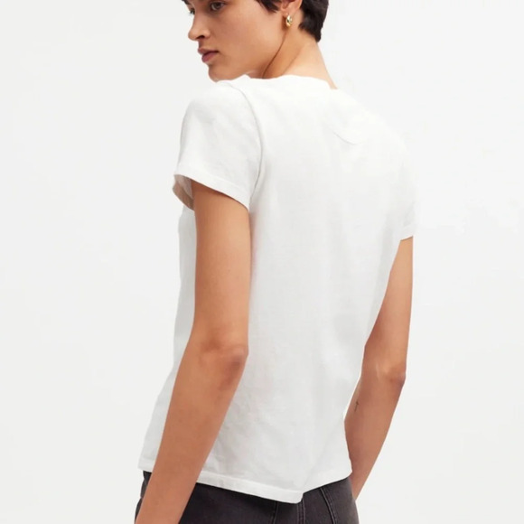 Madewell The Shrunken Tee White Crew Neck Short Sleeve Size XXS - Picture 9 of 11